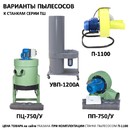 Станок точильно-шлифовальный ТШ-1М с подставкой, пылесосом (ВЗ-879-02)